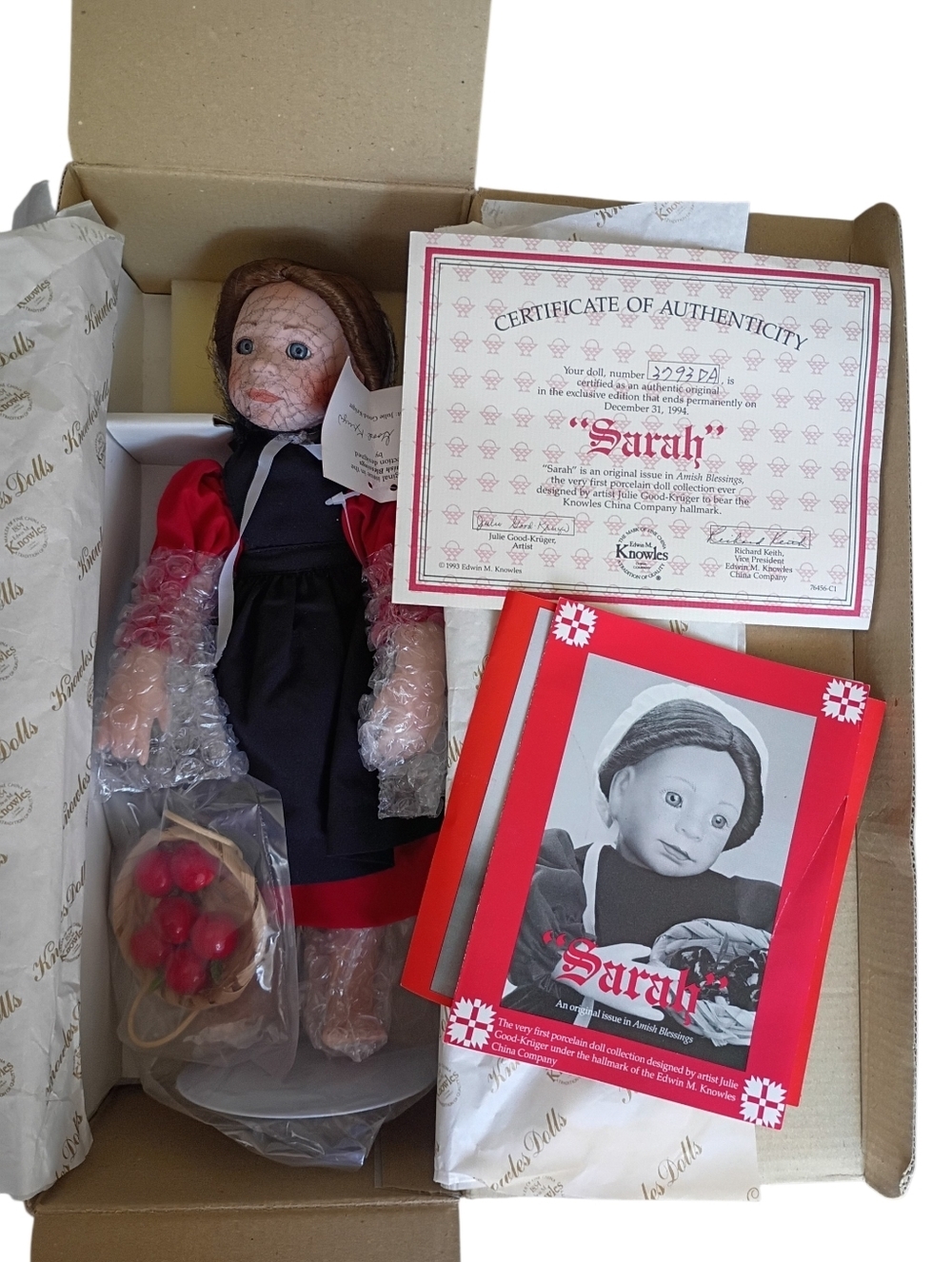 Vintage Authentic Amish Blessing Antique "Sarah" Doll
